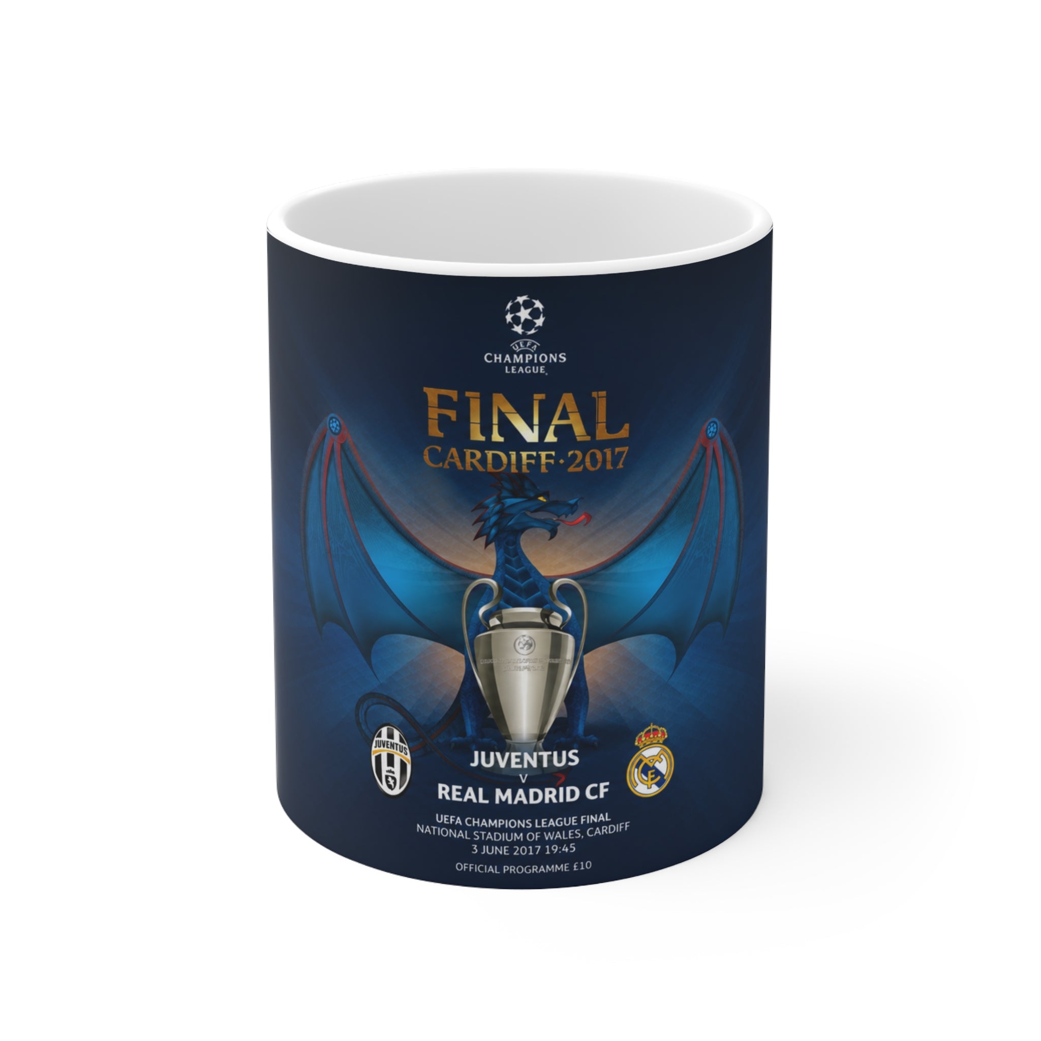 2017 Champions League Final Programme Cover Inspired Ceramic Coffee Mug — 11oz and 15oz