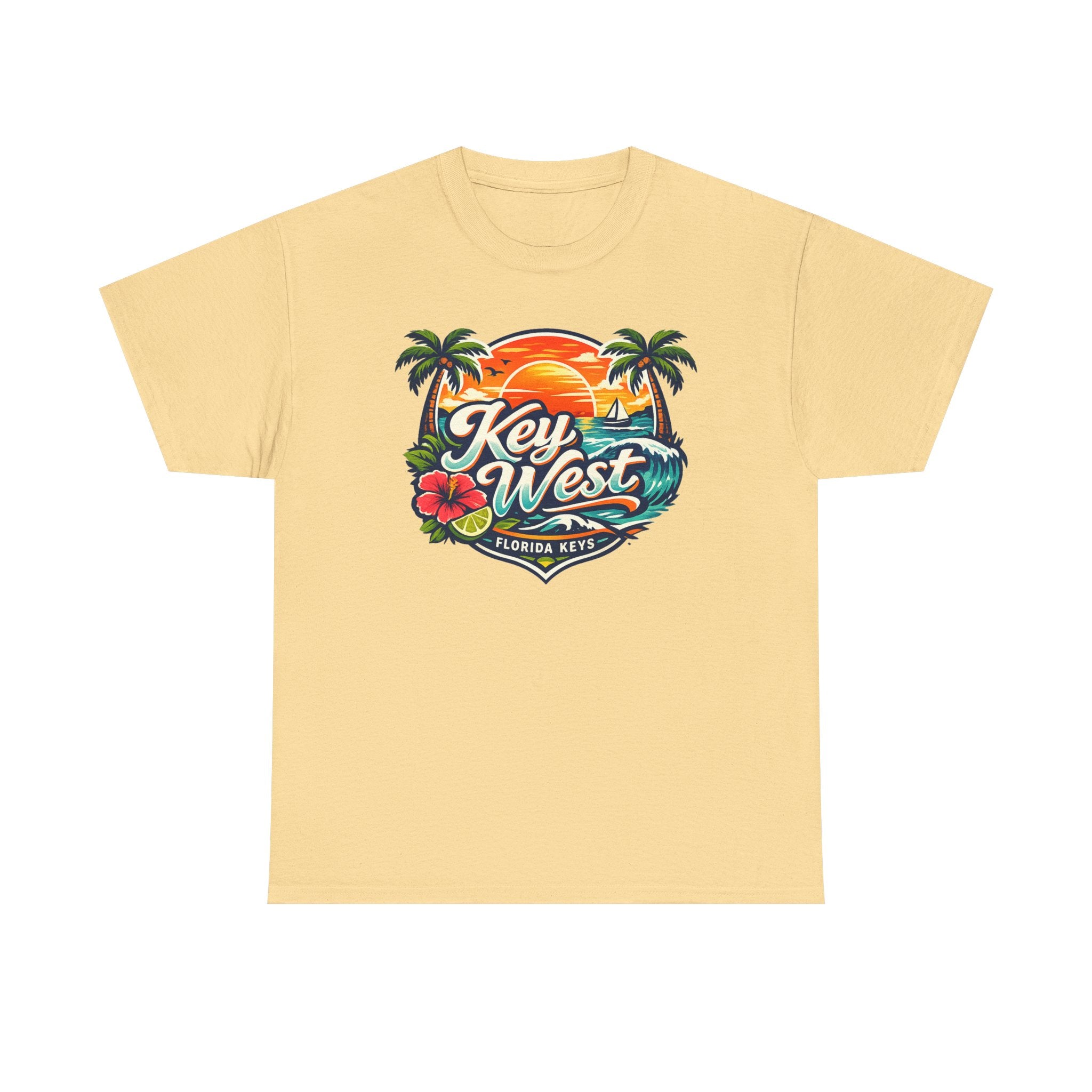 Key West Florida Keys T‑Shirt — Tropical Sunset Palm Beach Souvenir Tee