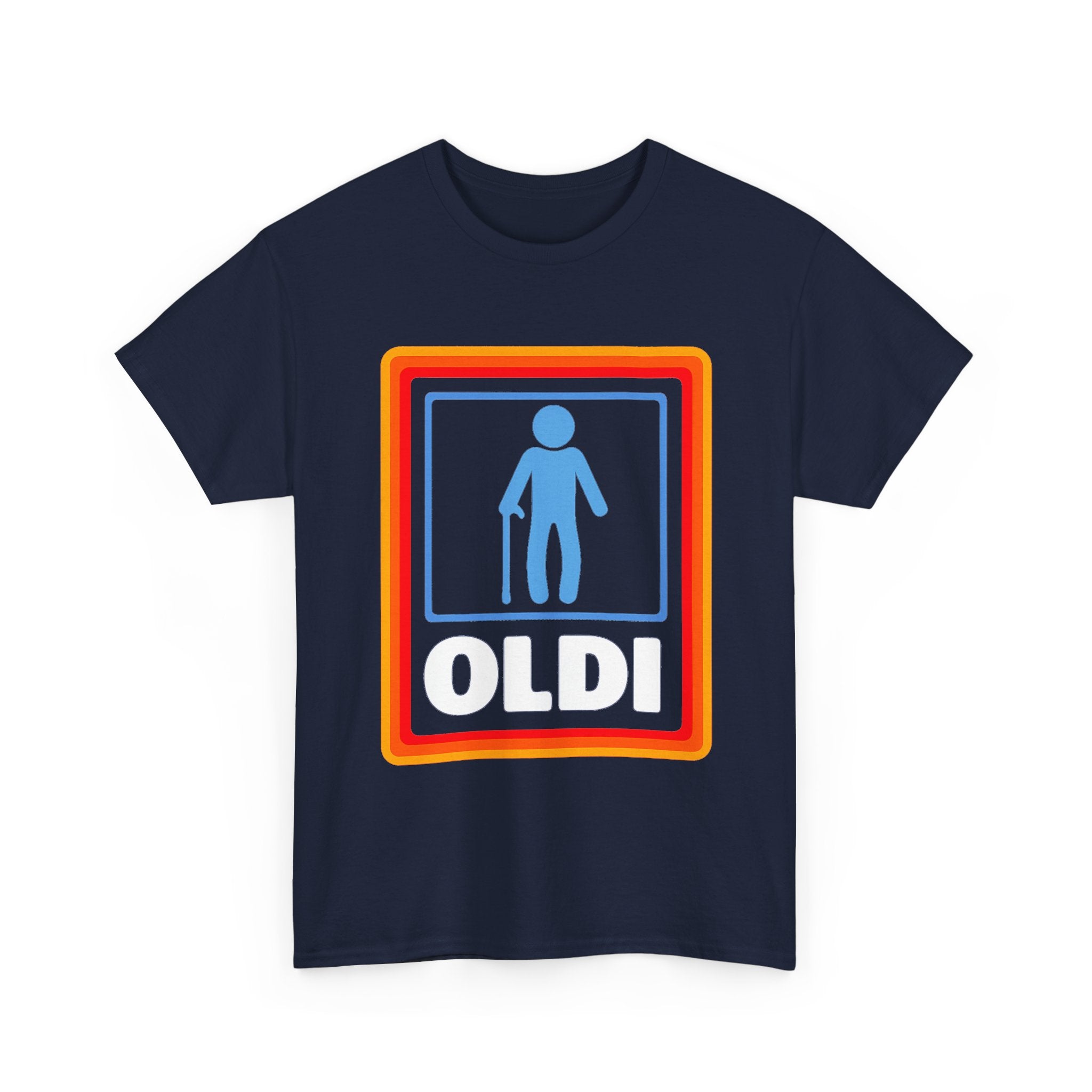 Oldi Retro Logo Tee — Funny Elderly Humour T-Shirt
