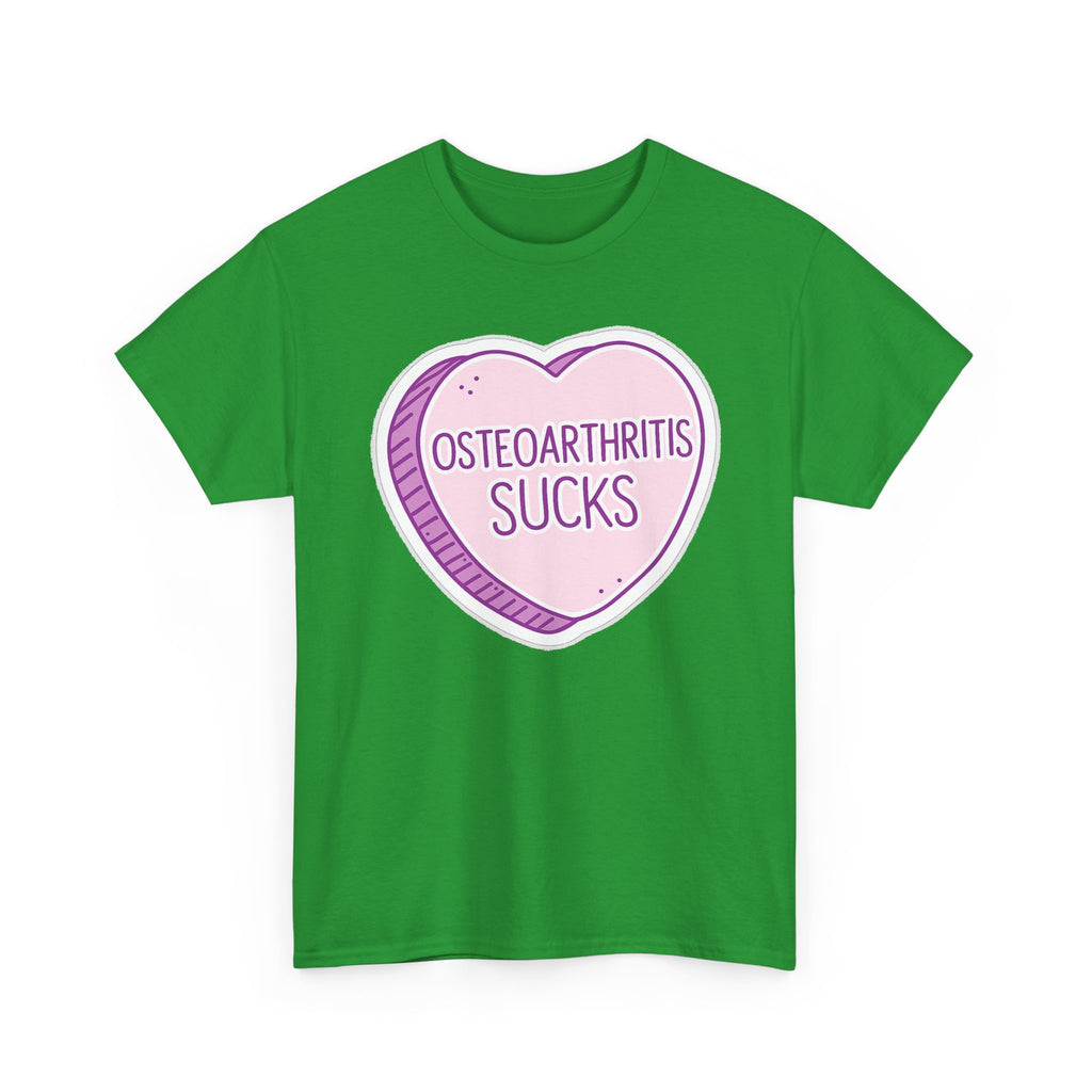 Osteoarthritis Sucks T-Shirt — Pink Heart Awareness Tee