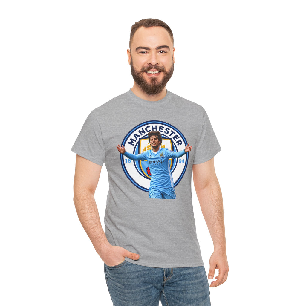 David Silva Manchester Legend Football Tee — Player Celebration Design