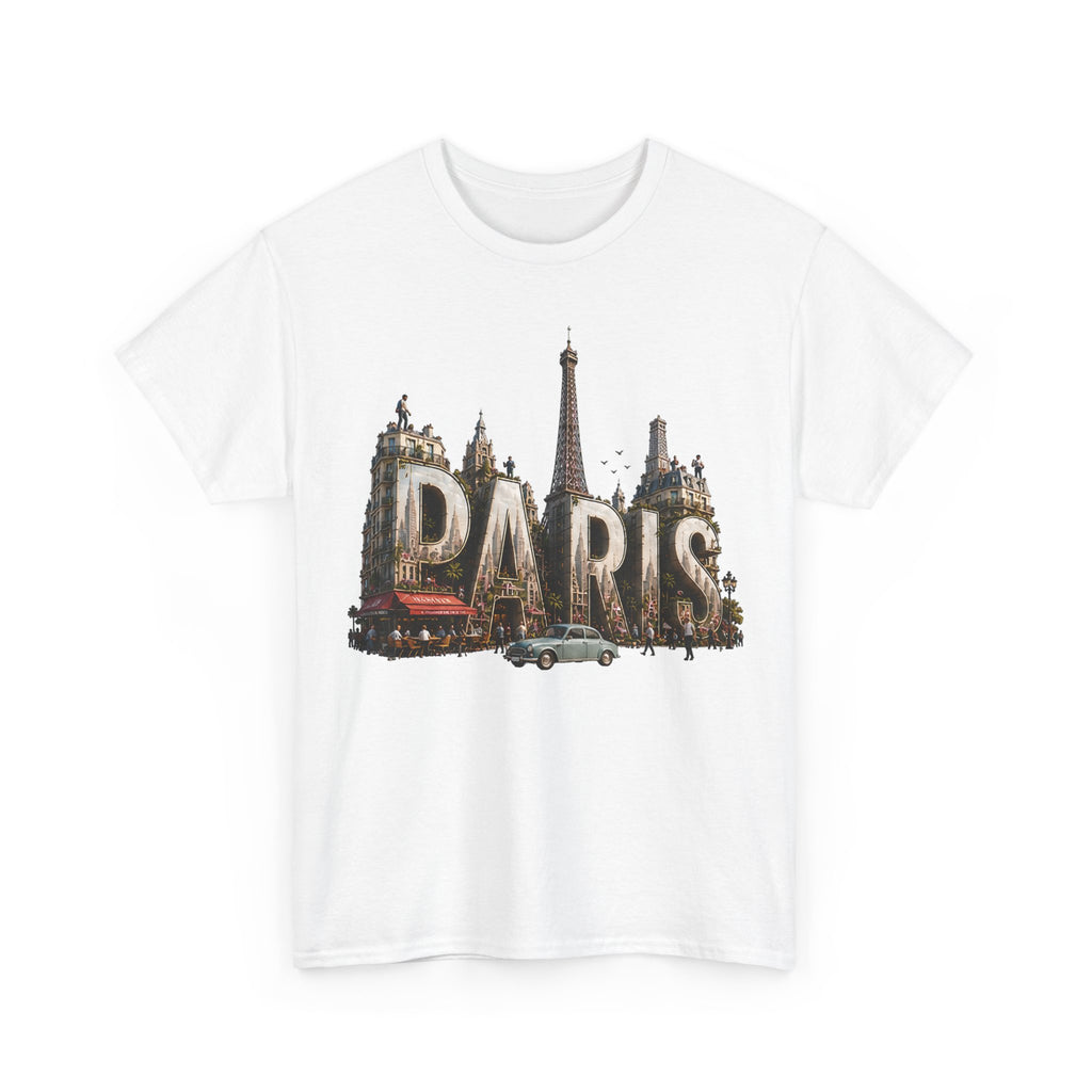 Paris Vintage Landmark T-Shirt — Eiffel Tower Retro Travel Tee