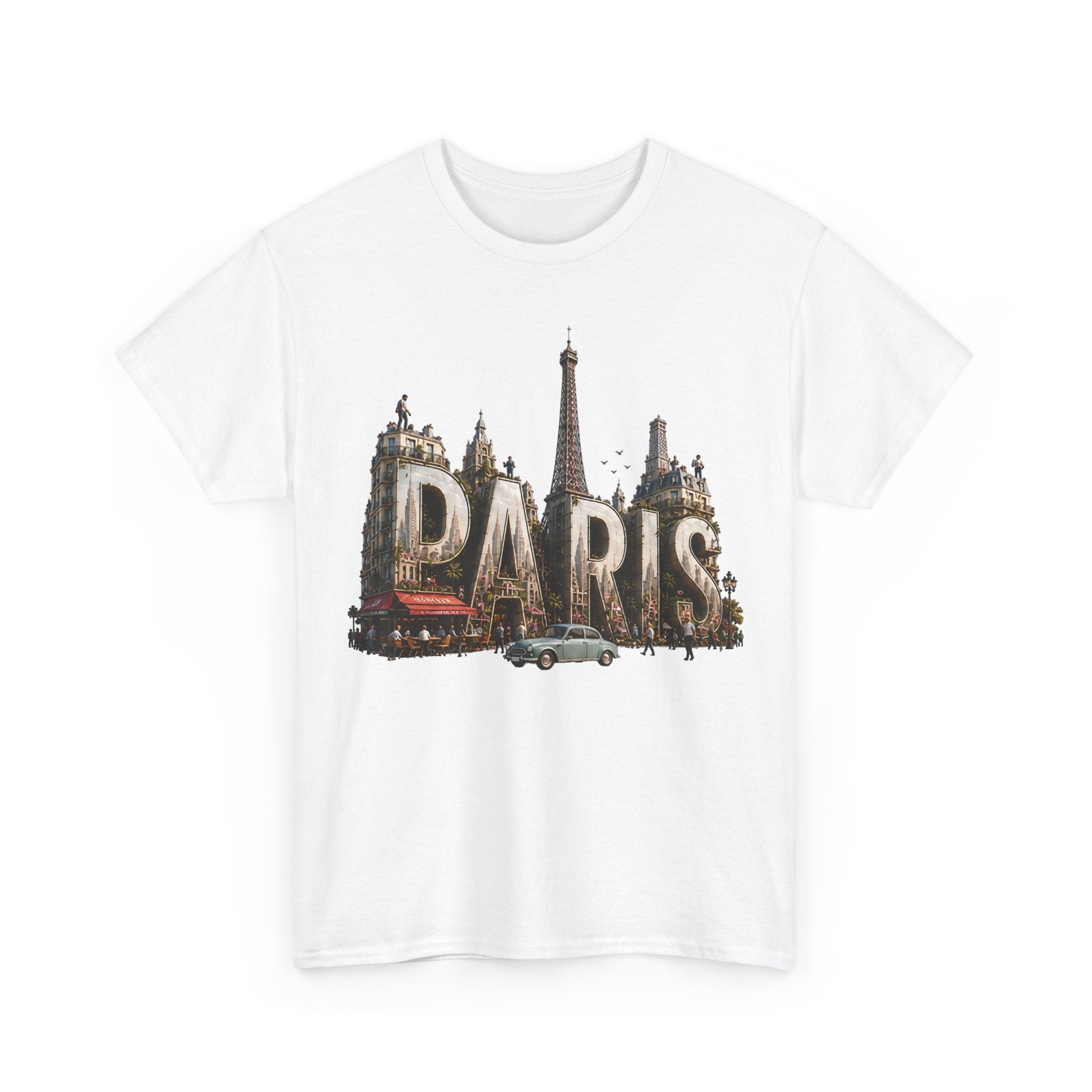 Paris Vintage Landmark T-Shirt — Eiffel Tower Retro Travel Tee