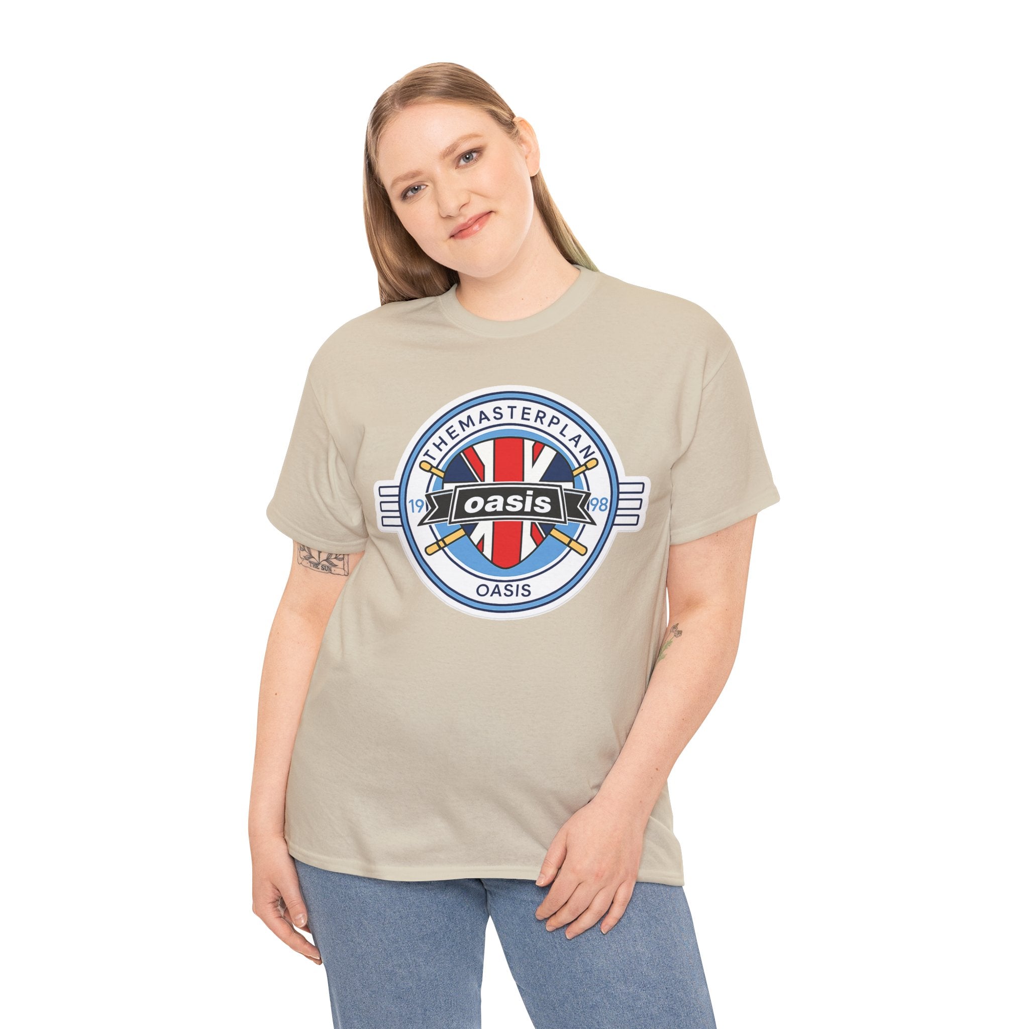Oasis Union Jack Band Tee – Retro Rock Logo T-Shirt