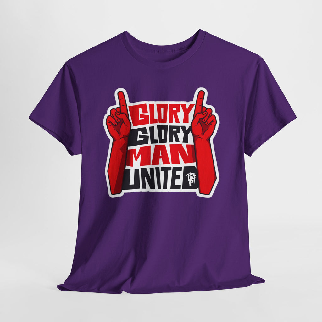 Glory Glory Man United T-Shirt — Retro Red Football Fan Tee