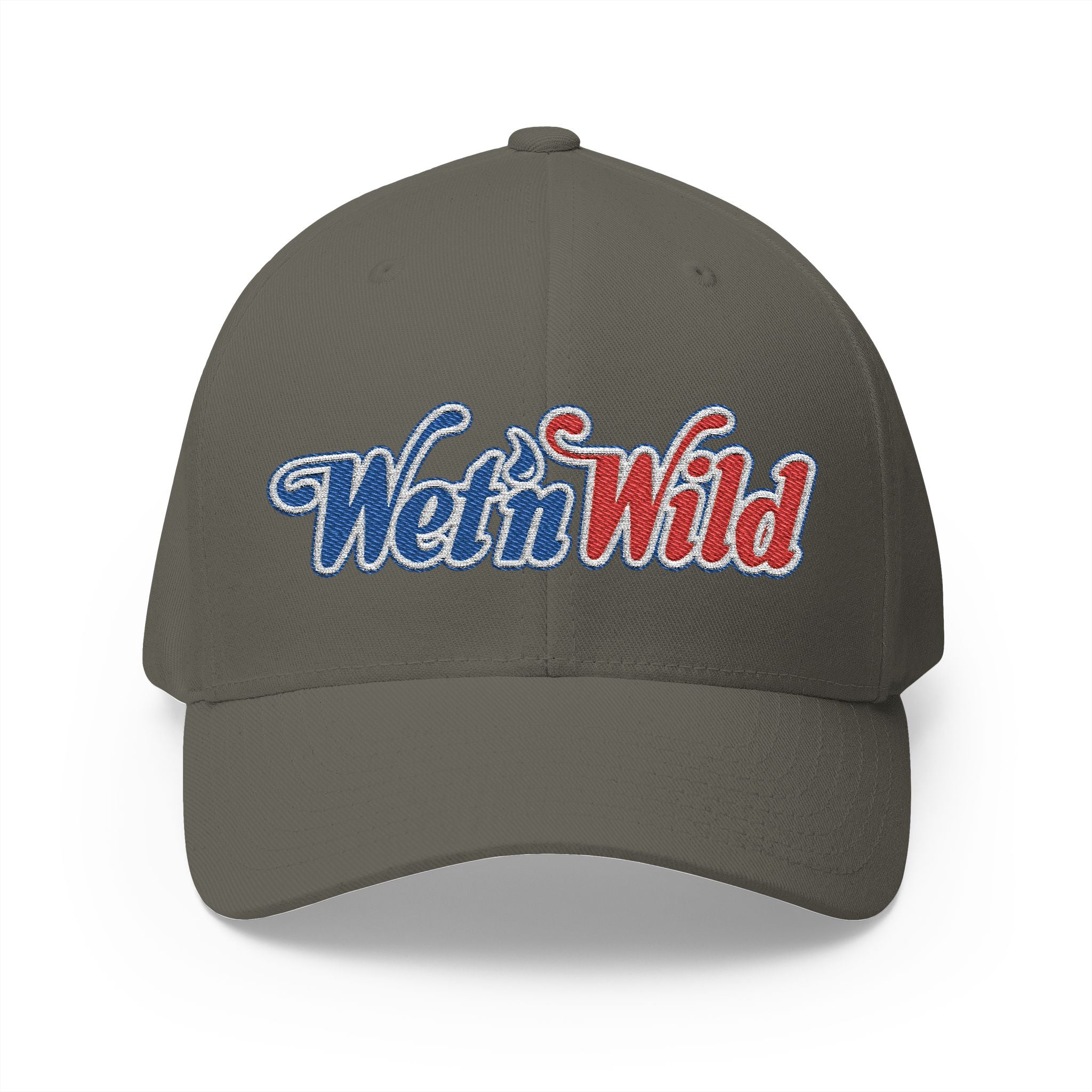 Wet 'n Wild Retro Embroidered Cap — Patriotic Red & Blue Retro Baseball Hat