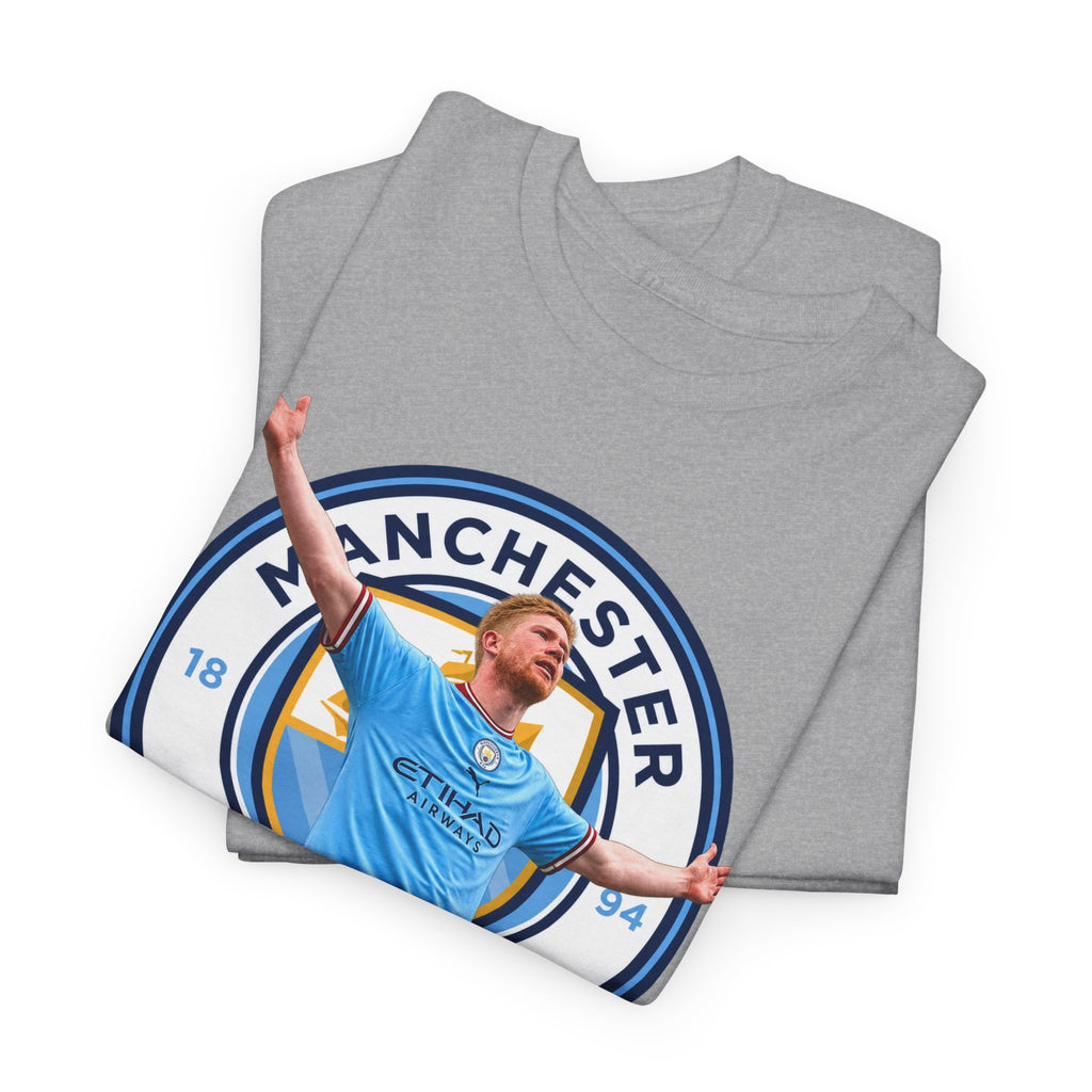 Kevin De Bruyne Manchester Football Club Legend Cotton T-Shirt — Player Celebration Graphic T-Shirt