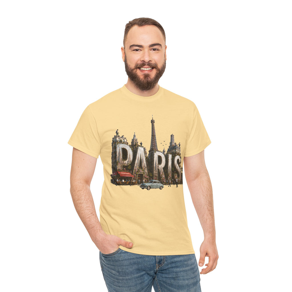 Paris Vintage Landmark T-Shirt — Eiffel Tower Retro Travel Tee