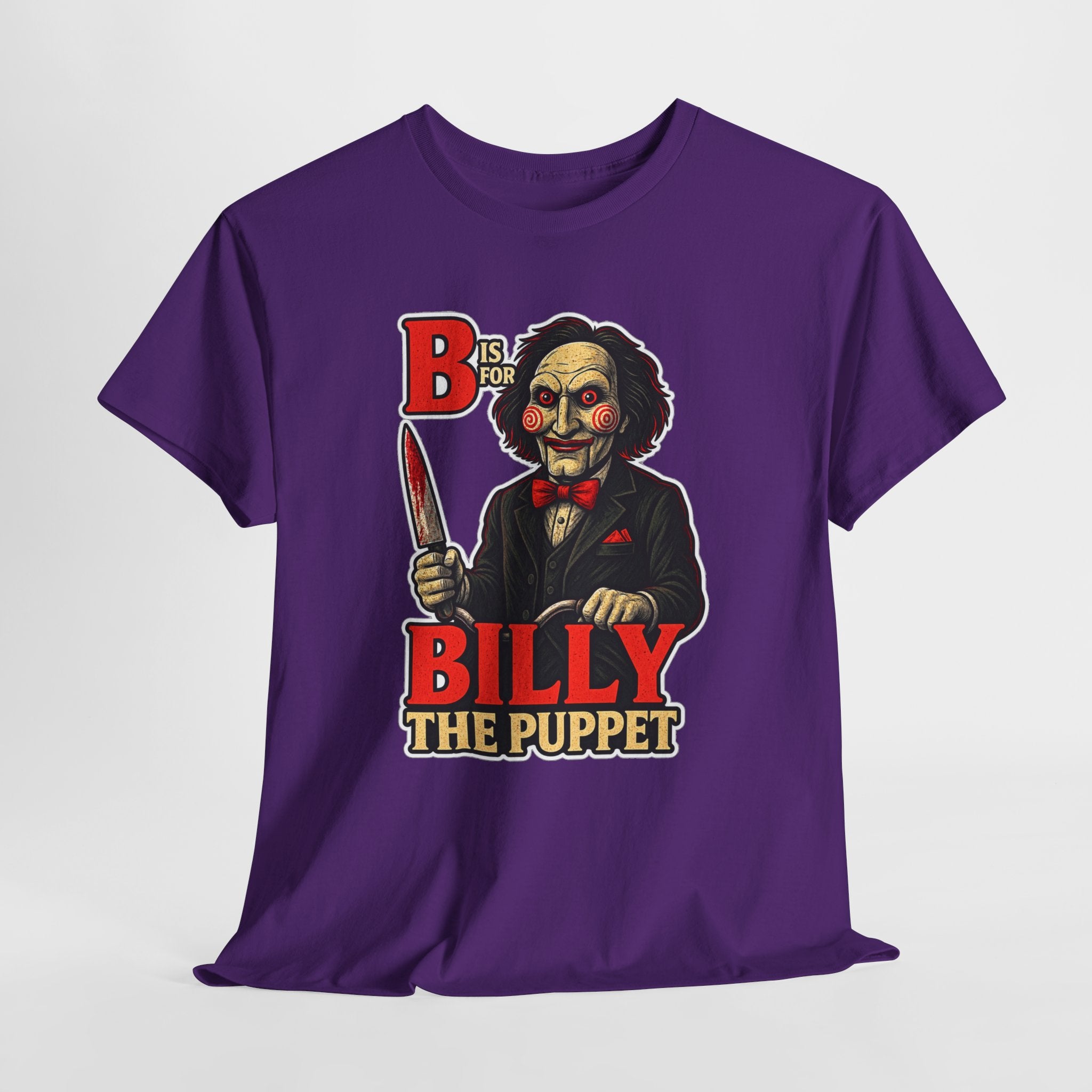 Billy the Puppet Horror Tee — Jigsaw-Style Killer Doll Graphic T-Shirt