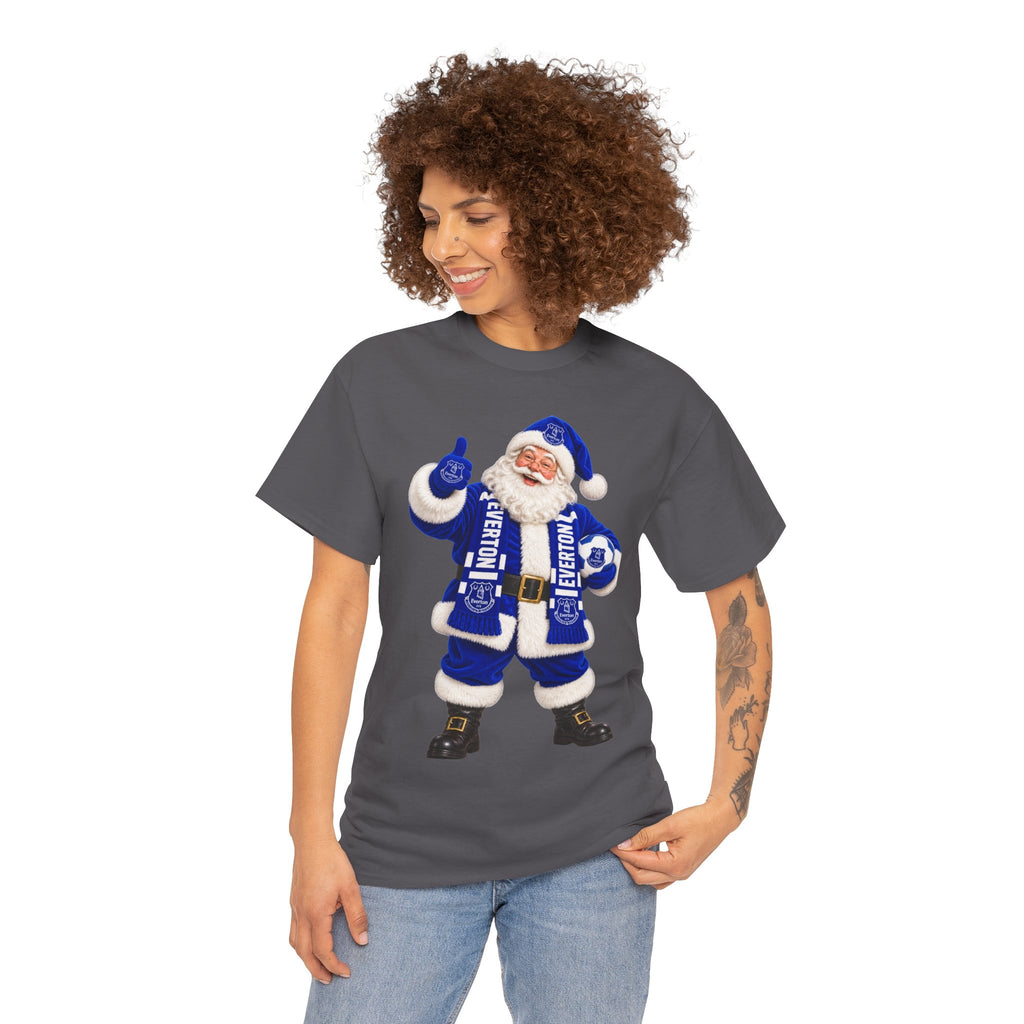 Everton Santa Scarf Christmas Tee - Holiday Vintage Santa T-Shirt