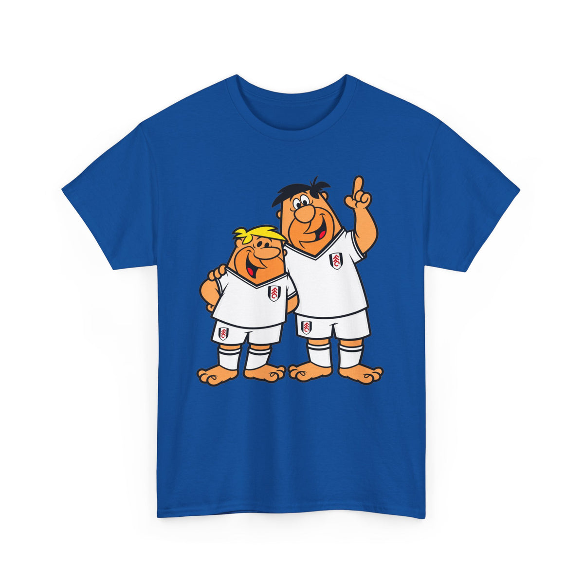 Fulham Flintstones Fred & Barney Cartoon Cotton T-Shirt Tee - Vintage Flintstones-Style Brothers Shirt