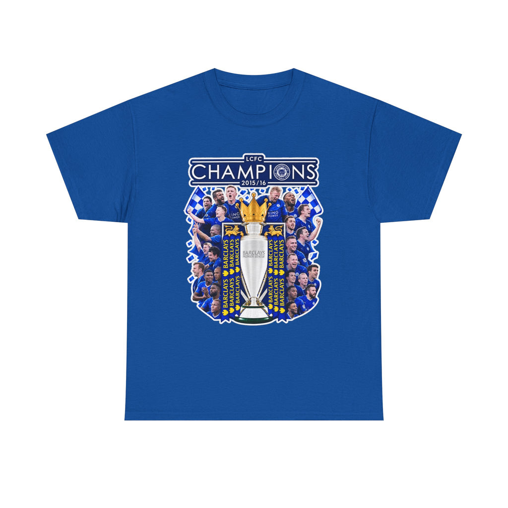 Leicester City 2015/2016 Champions Trophy Soccer T-Shirt — Team Victory Graphic Tee