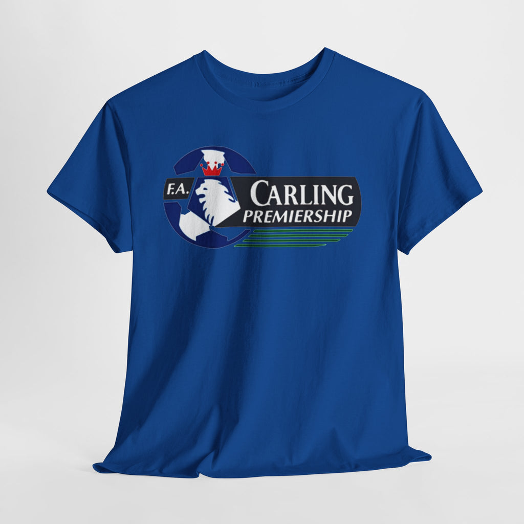 Carling Premiership Soccer Logo Tee — Vintage Football T‑Shirt