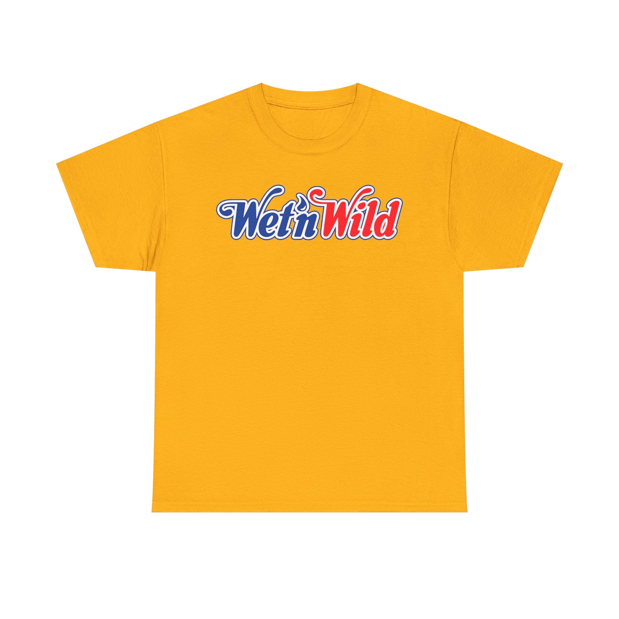 Wet 'n Wild Retro Script T-Shirt — Red & Blue Patriotic Graphic Tee