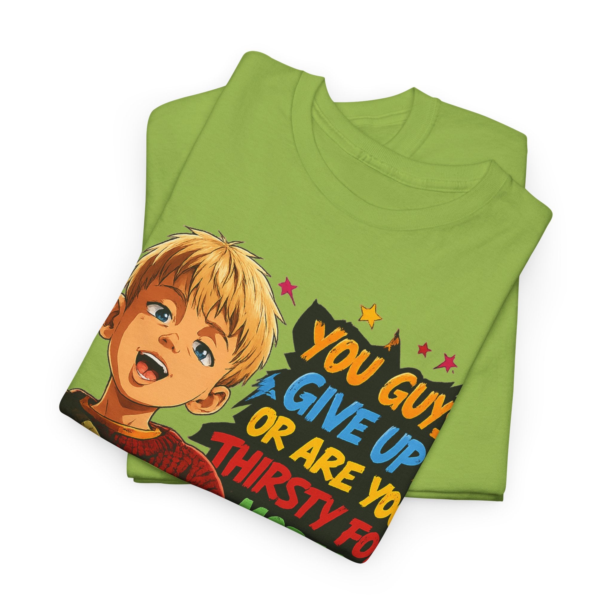 Home Alone Inspired Graphic Tee — 'You Guys Give Up or Are You Thirsty for More?' Nostalgic Comic Boy T-Shirt