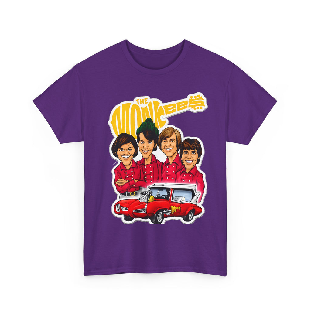 The Monkees Retro Band Tee — Colorful Car Cartoon Graphic