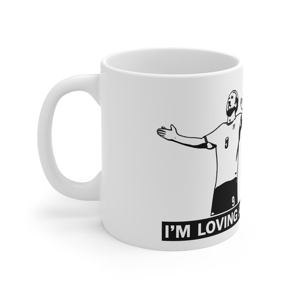 Kane & Bellingham Soccer Players 'I'm Loving Angels' Ceramic Coffee Mug — 11oz & 15oz