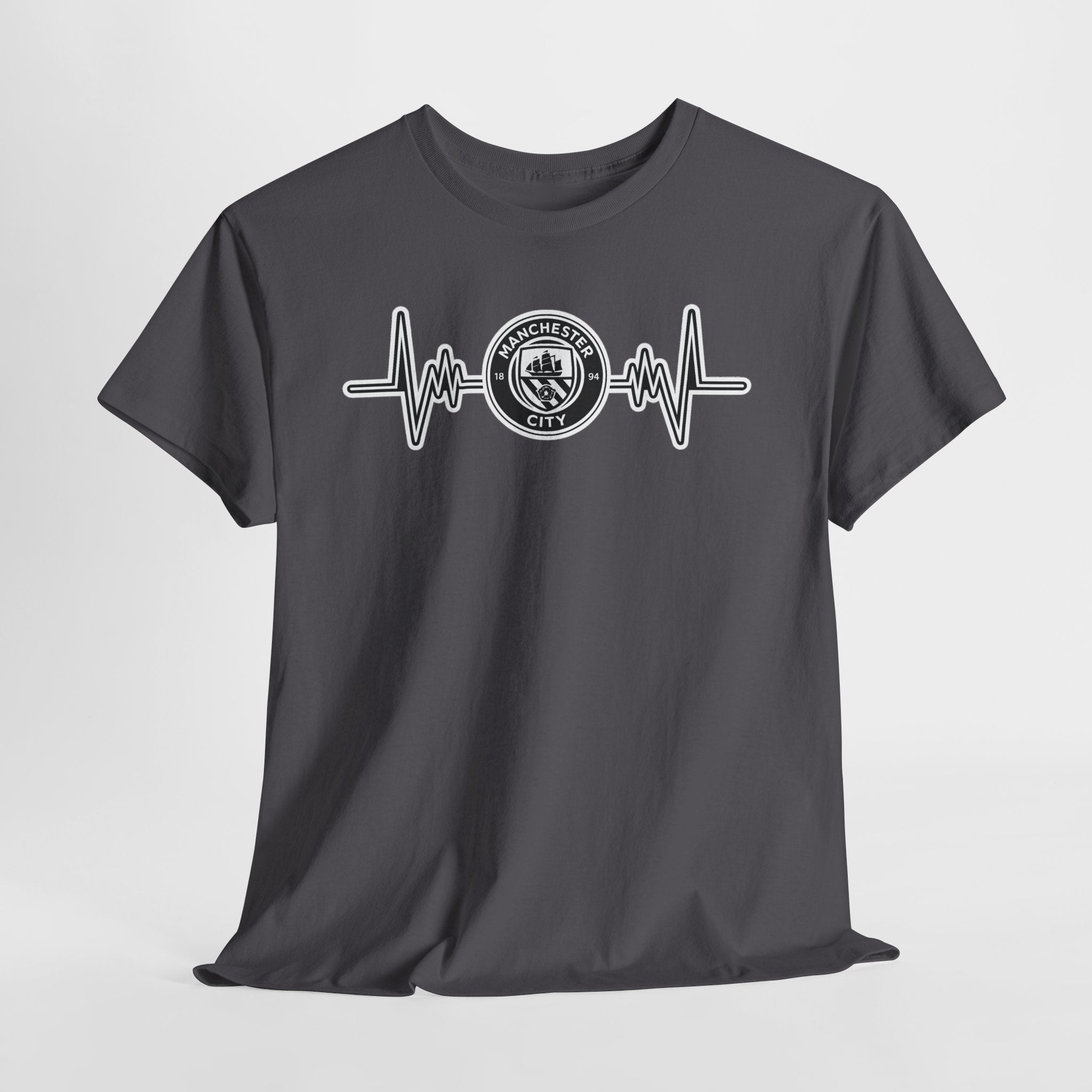 Manchester City Heartbeat Logo T-Shirt — Emergency Medical Services Pulse Tee