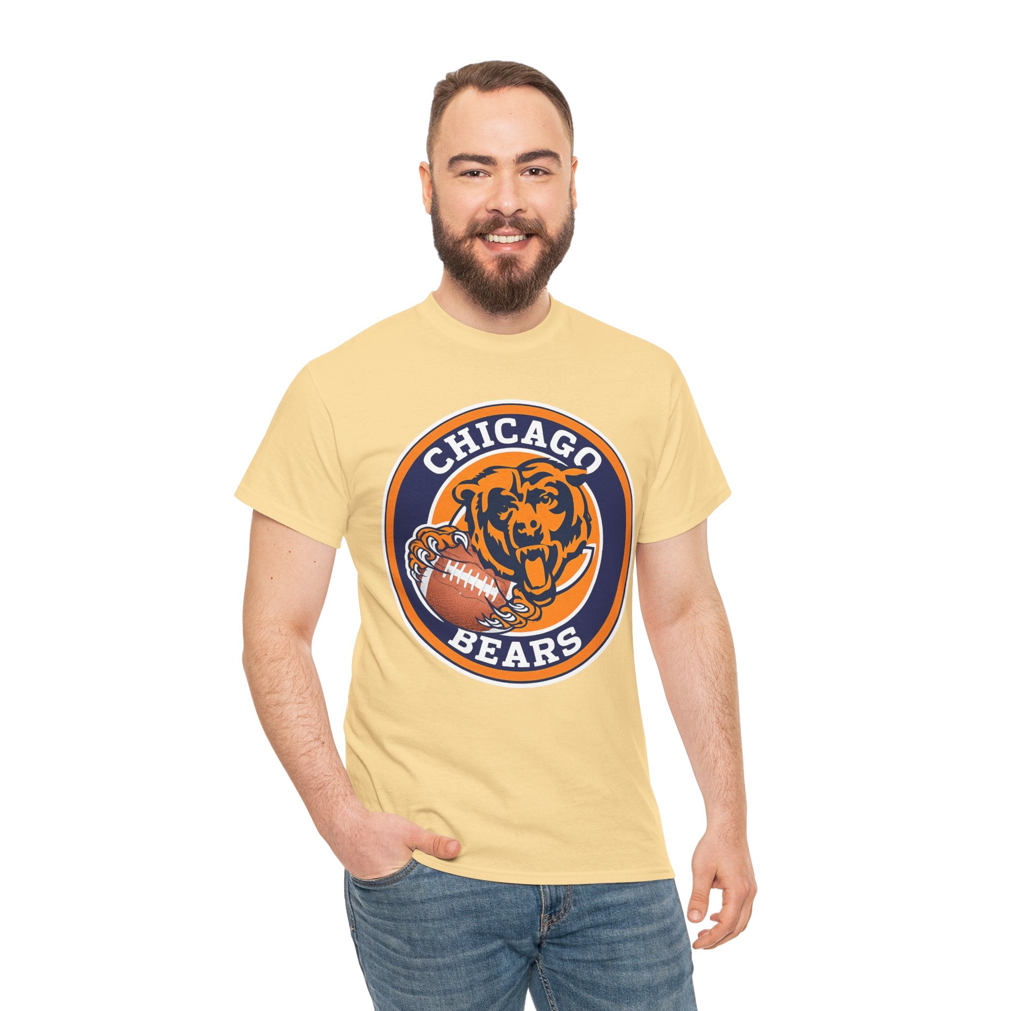 Chicago Bears Vintage Football Tee - Cotton T-Shirt