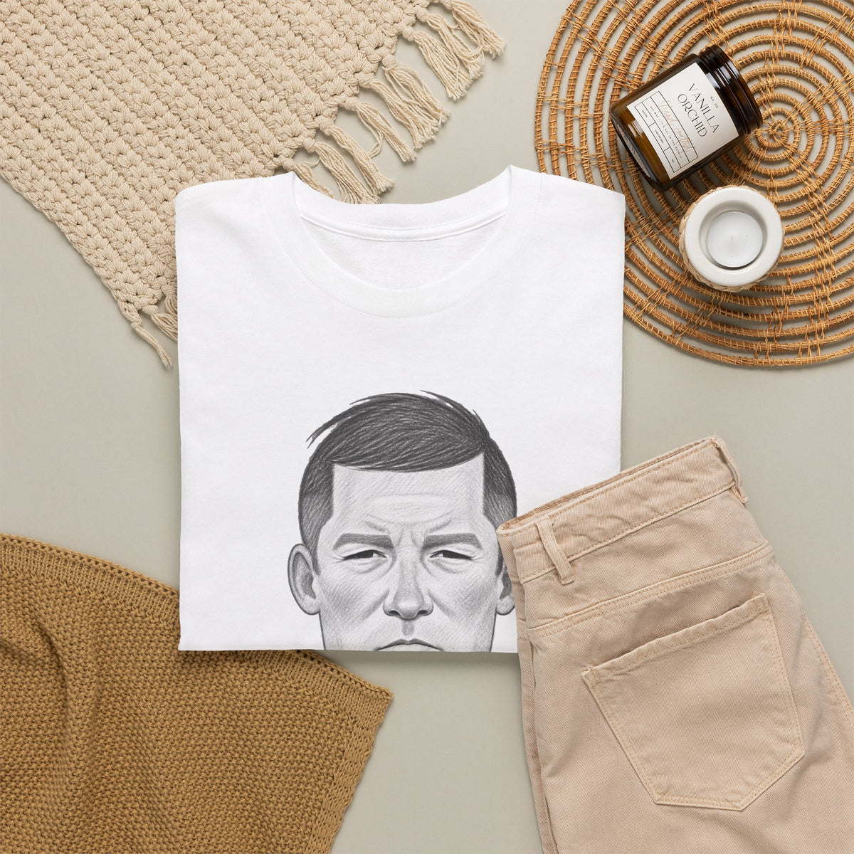 Sir Alex Ferguson Cotton T-Shirt — Vintage Stoic Portrait Shirt