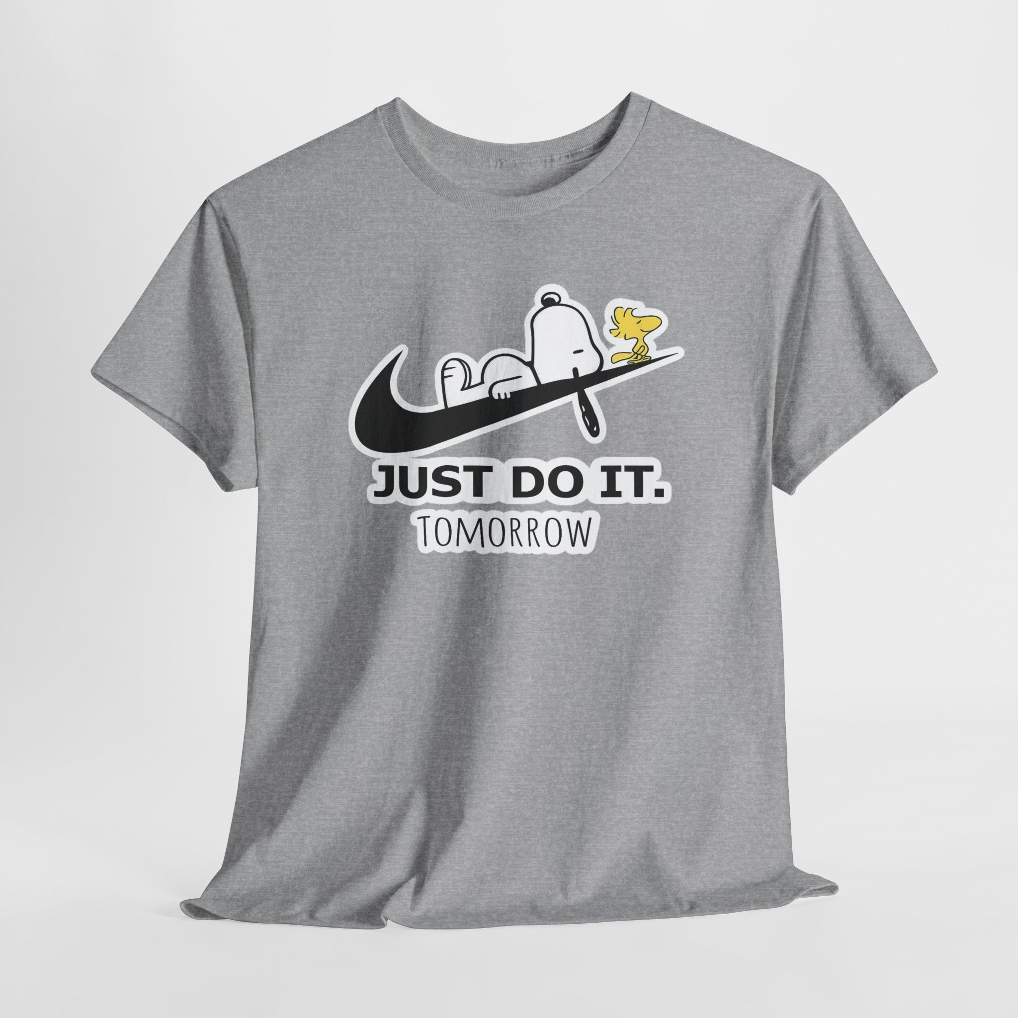Snoopy "Just Do It Tomorrow" Graphic Cotton T-Shirt