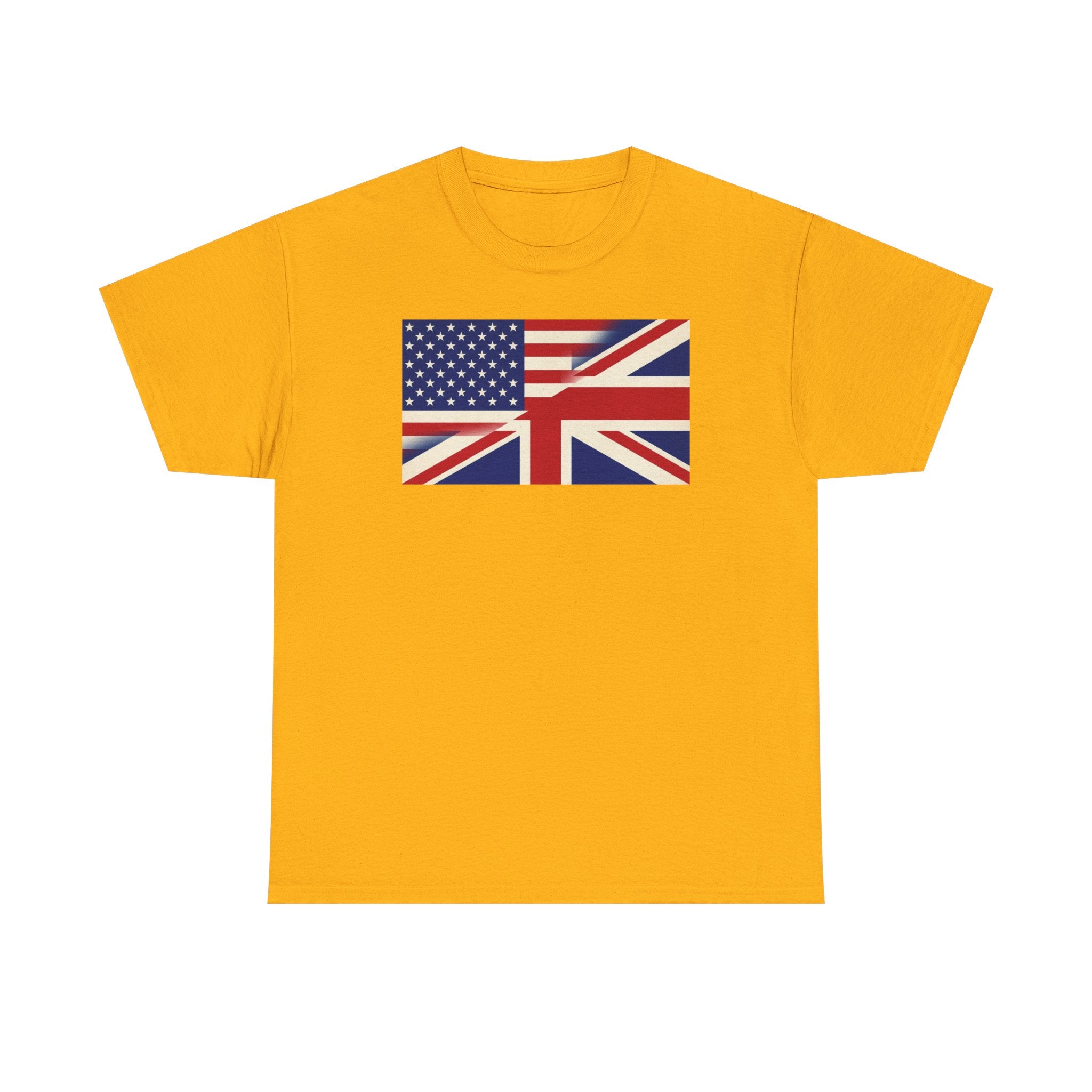 USA-UK Flag Graphic Tee — American British Union Jack Mashup T-Shirt