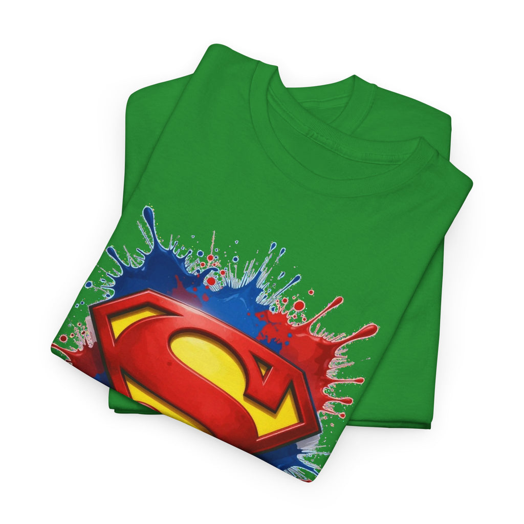 Superhero Emblem Paint-Splash T-Shirt