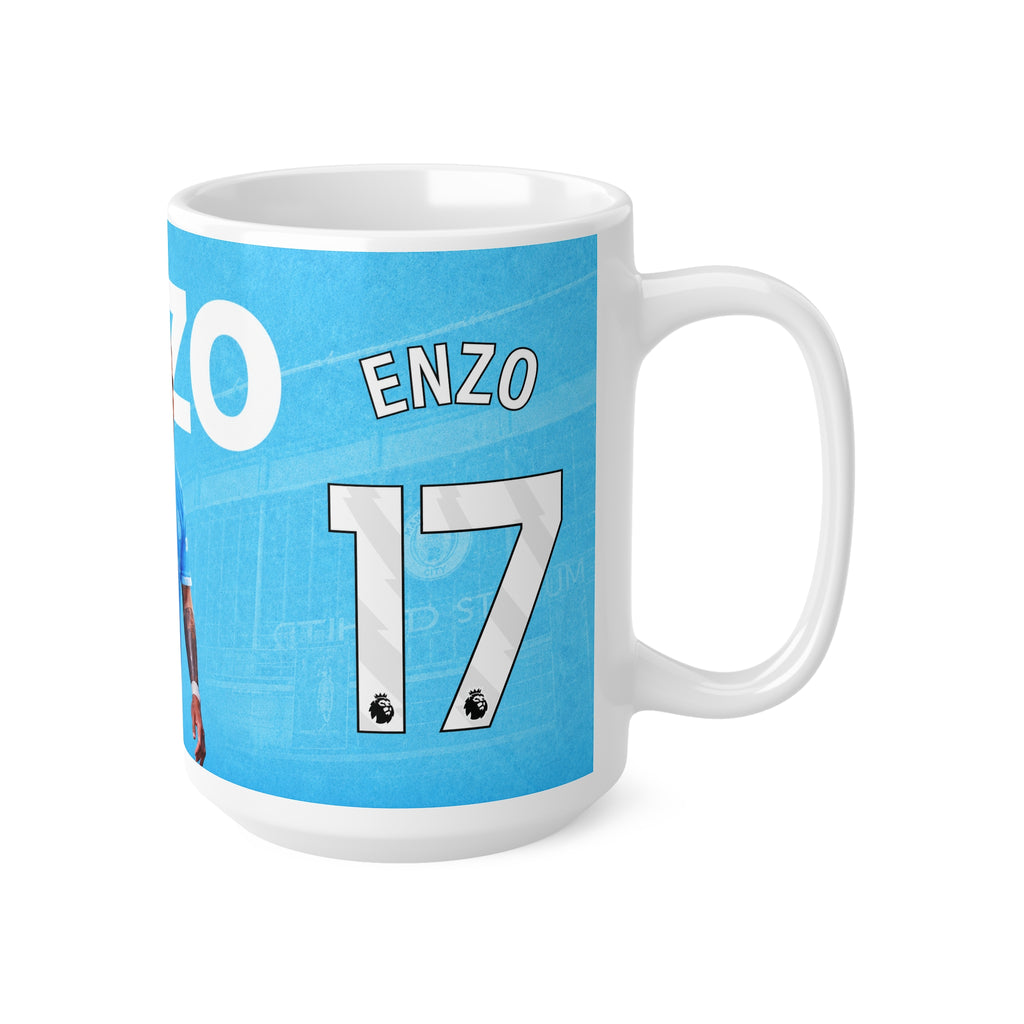 Enzo Fernandez Manchester City Ceramic Mug — ENZO 11oz & 15oz