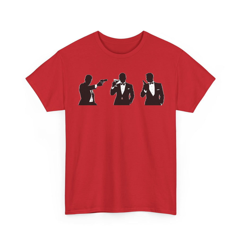 Bond in Suits Silhouette Tee — Classic James Bond Tuxedo Graphic Shirt