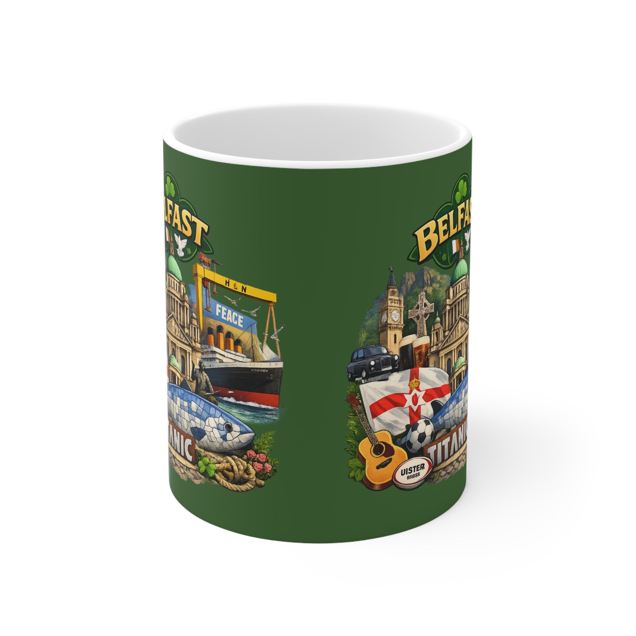 Belfast Landmark Coffee Mug — Titanic, City Sights & Irish Icons (11oz/15oz)