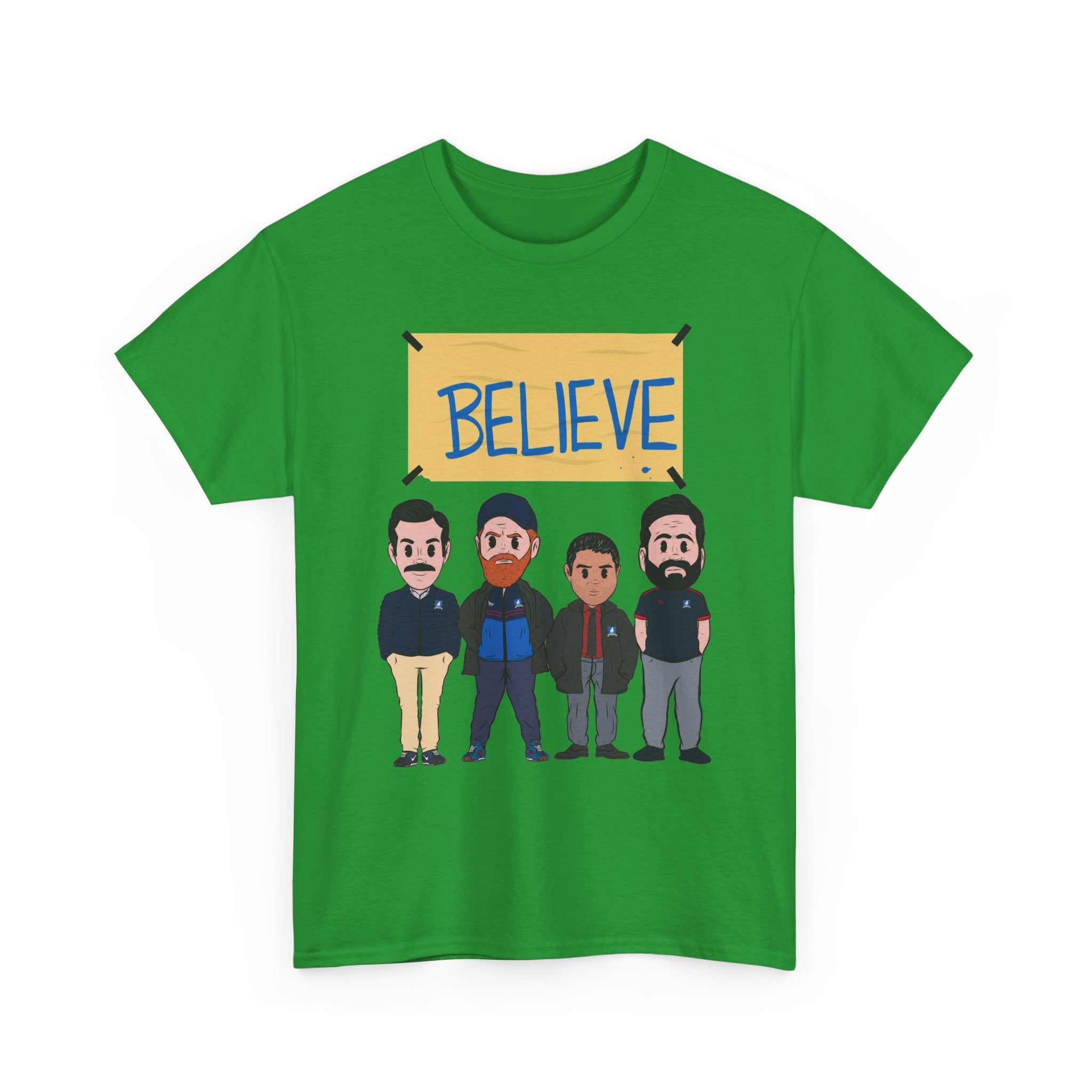 Ted Lasso Inspired Believe Cartoon Band Cotton T-Shirt