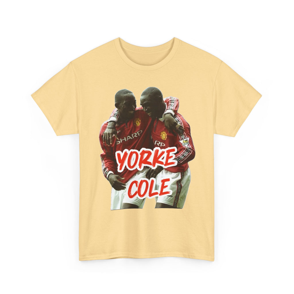 Yorke & Cole Manchester United Soccer Legends Graphic Tee — 'Yorke Cole' Retro Football Shirt