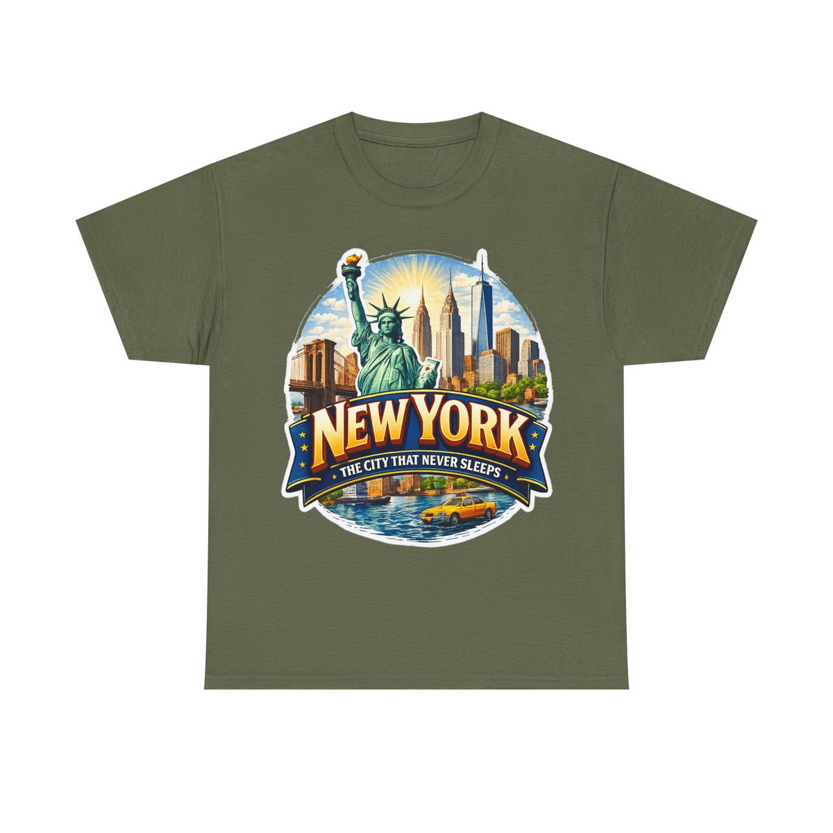 New York City T-Shirt - 'The City That Never Sleeps' Vintage Skyline Tee