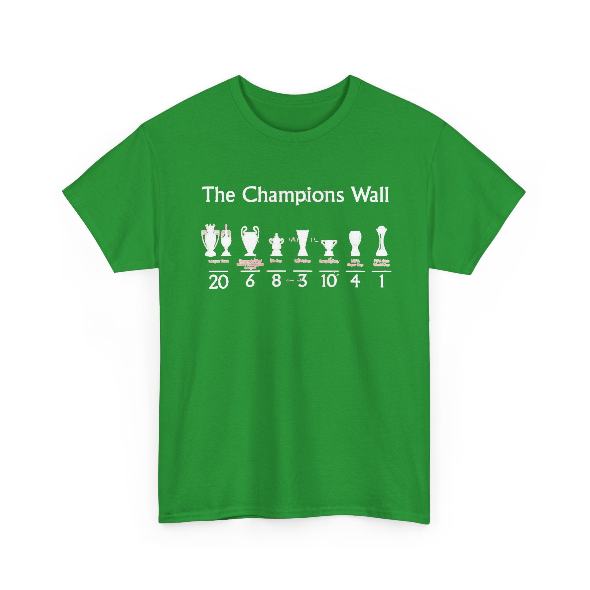 Liverpool The Champions Wall T-Shirt – Soccer/Football Trophy Timeline Tee