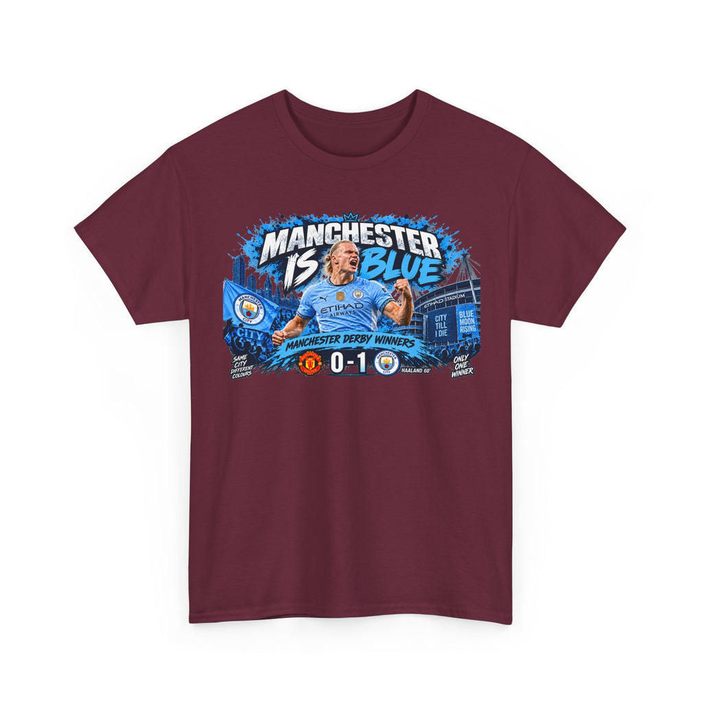 Manchester Is Blue Derby Winners 2026 Cotton T-Shirt