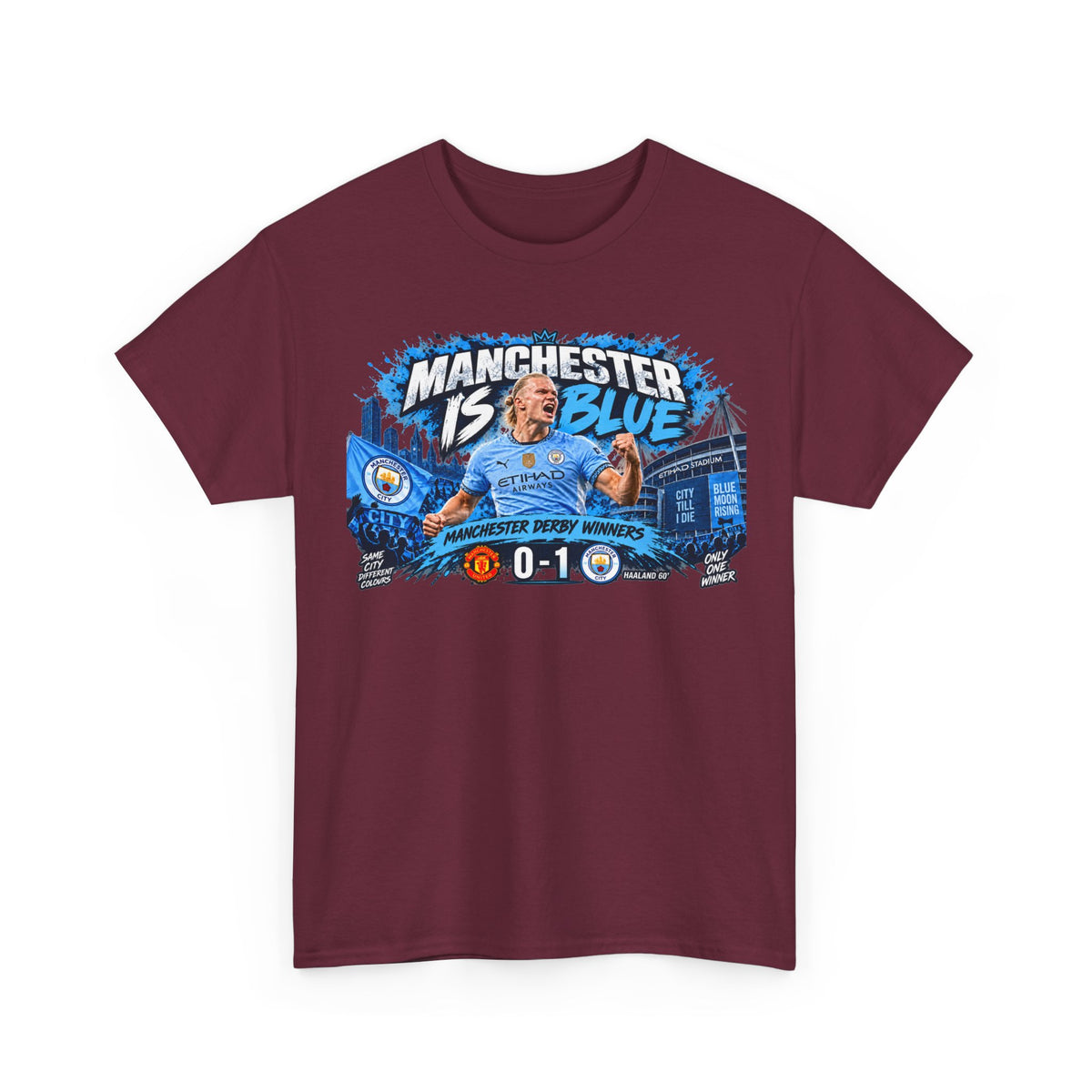 Manchester Is Blue Derby Winners 2026 Cotton T-Shirt