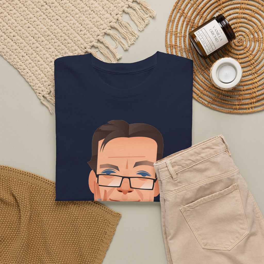Tony Wilson Manchester Legend Caricature Gentleman Face Cotton T-Shirt