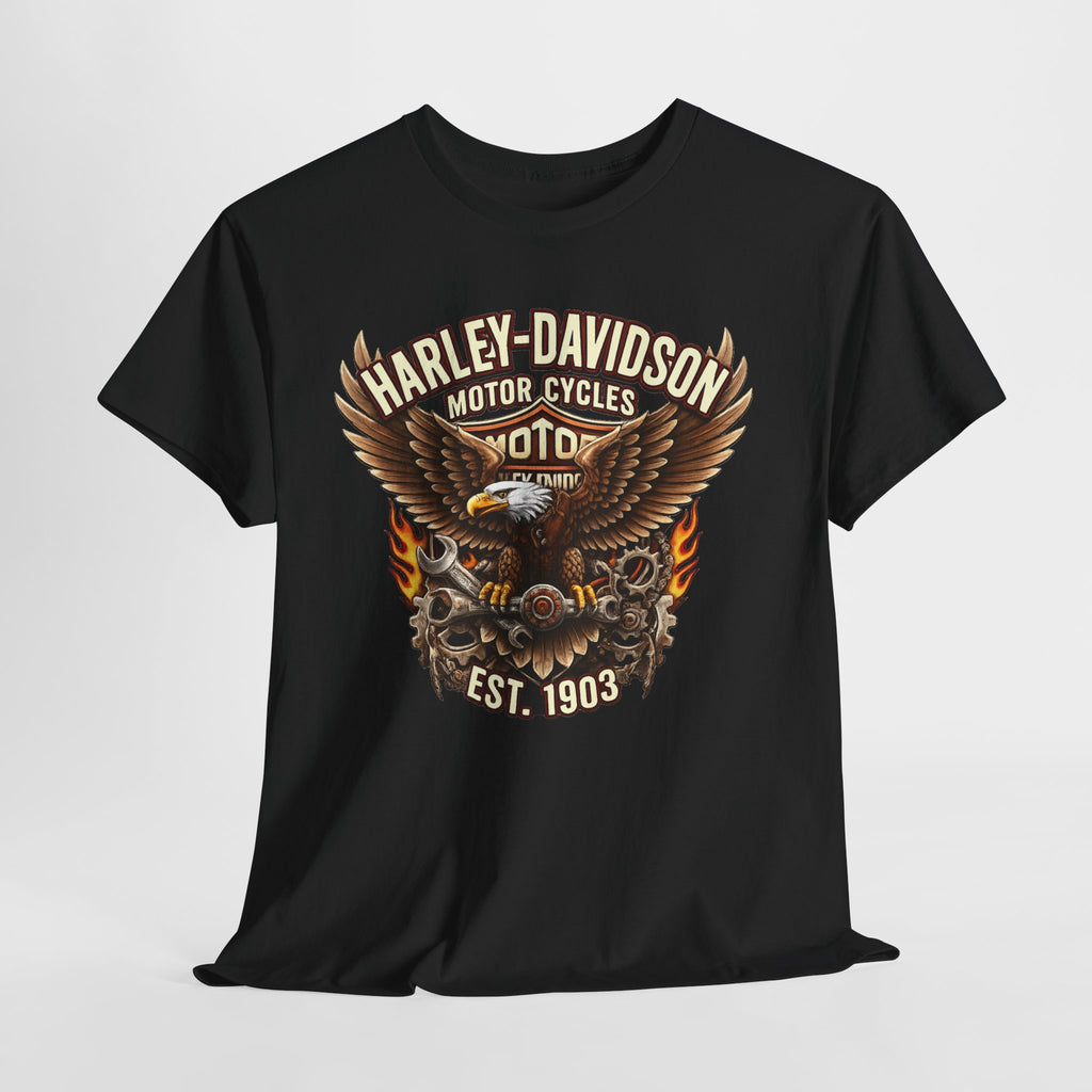 Harley-Davidson Eagle Flame Tee — Retro Motorcycle Graphic T-Shirt