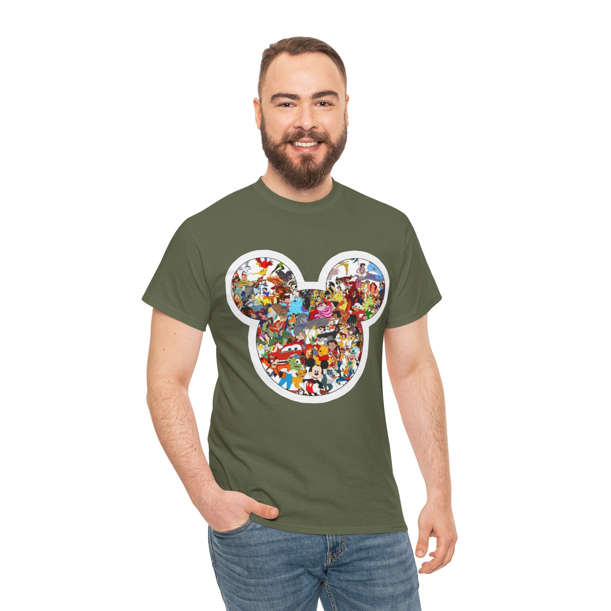 Mickey Collage T-Shirt — Vintage Disney Characters Graphic Tee