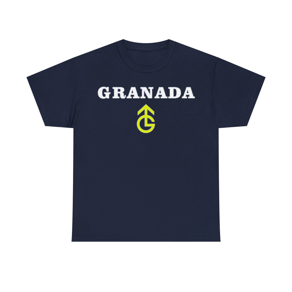 Granada TV Logo T-Shirt - Vintage Collegiate Tee with Yellow Emblem
