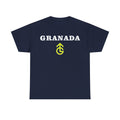 Granada TV Logo T-Shirt - Vintage Collegiate Tee with Yellow Emblem