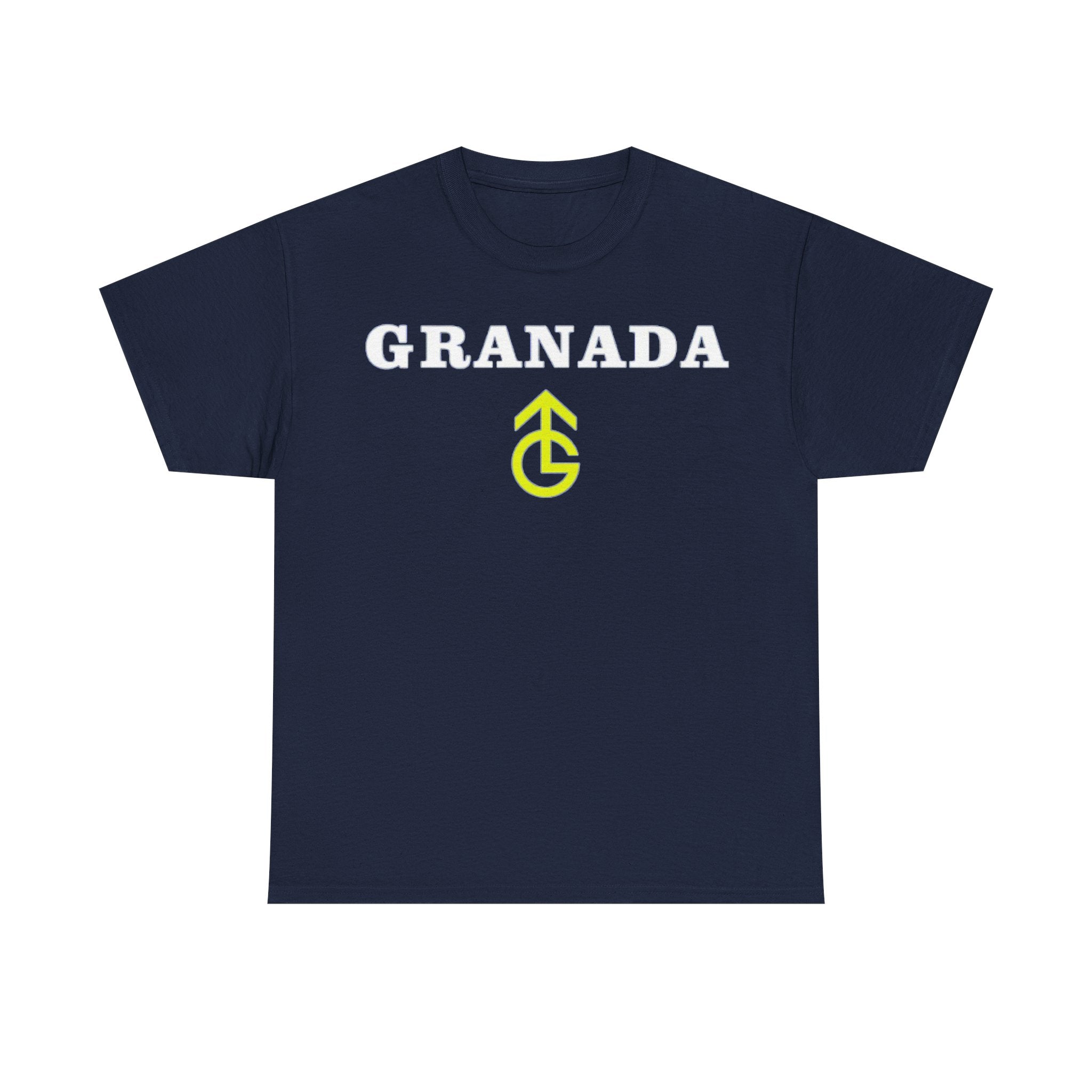 Granada TV Logo T-Shirt - Vintage Collegiate Tee with Yellow Emblem