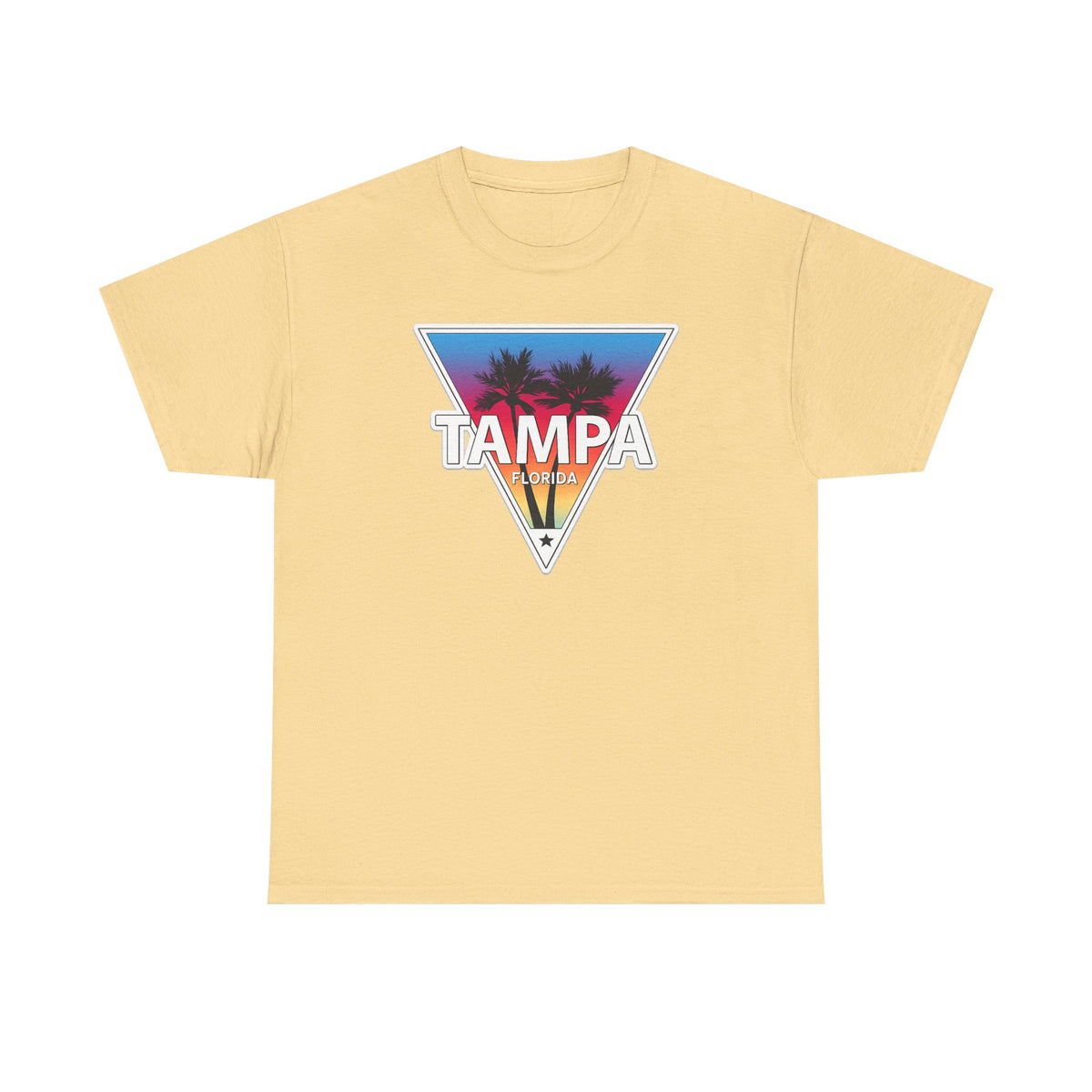 Tampa Retro Sunset Cotton T-Shirt