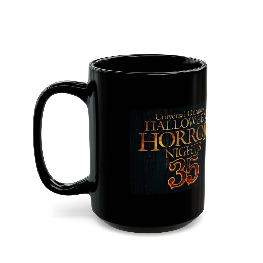 Halloween Horror Nights 35 Black Coffee Mug — Universal Orlando Souvenir (11oz & 15oz)