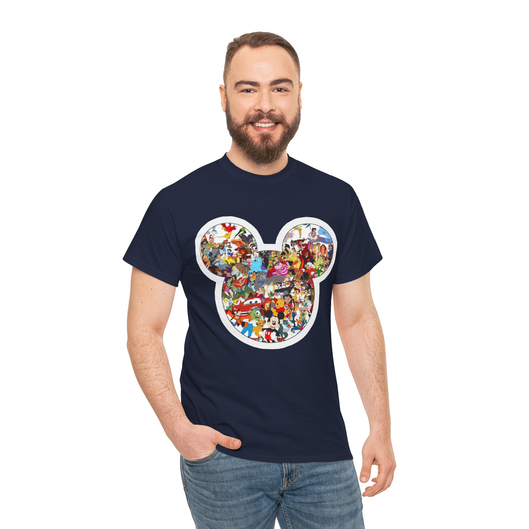 Mickey Collage T-Shirt — Vintage Disney Characters Graphic Tee