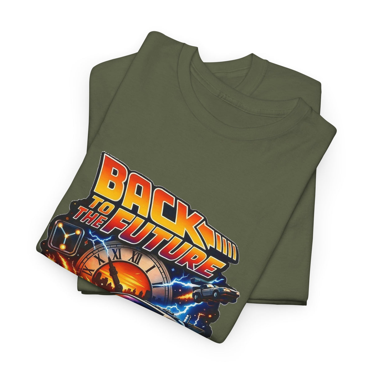 Back to the Future Graphic Tee – Retro 1985 DeLorean Design