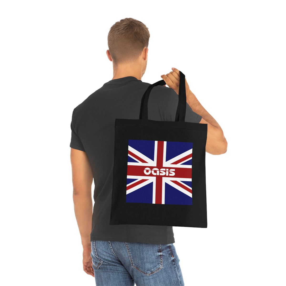 Union Jack Oasis Tote Bag — British Flag Cotton Shopper