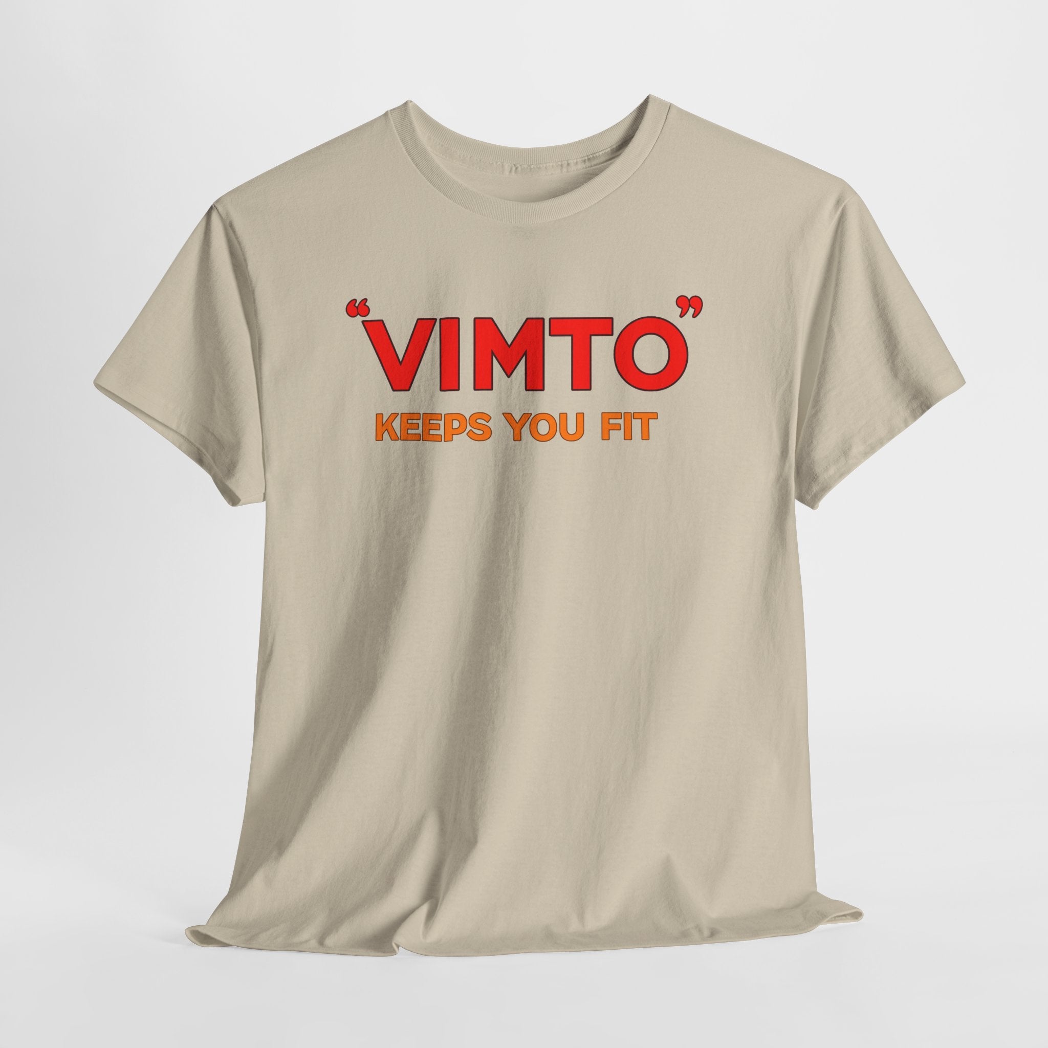 VIMTO "Keeps You Fit" Graphic Tee — Retro Beverage Logo T-Shirt