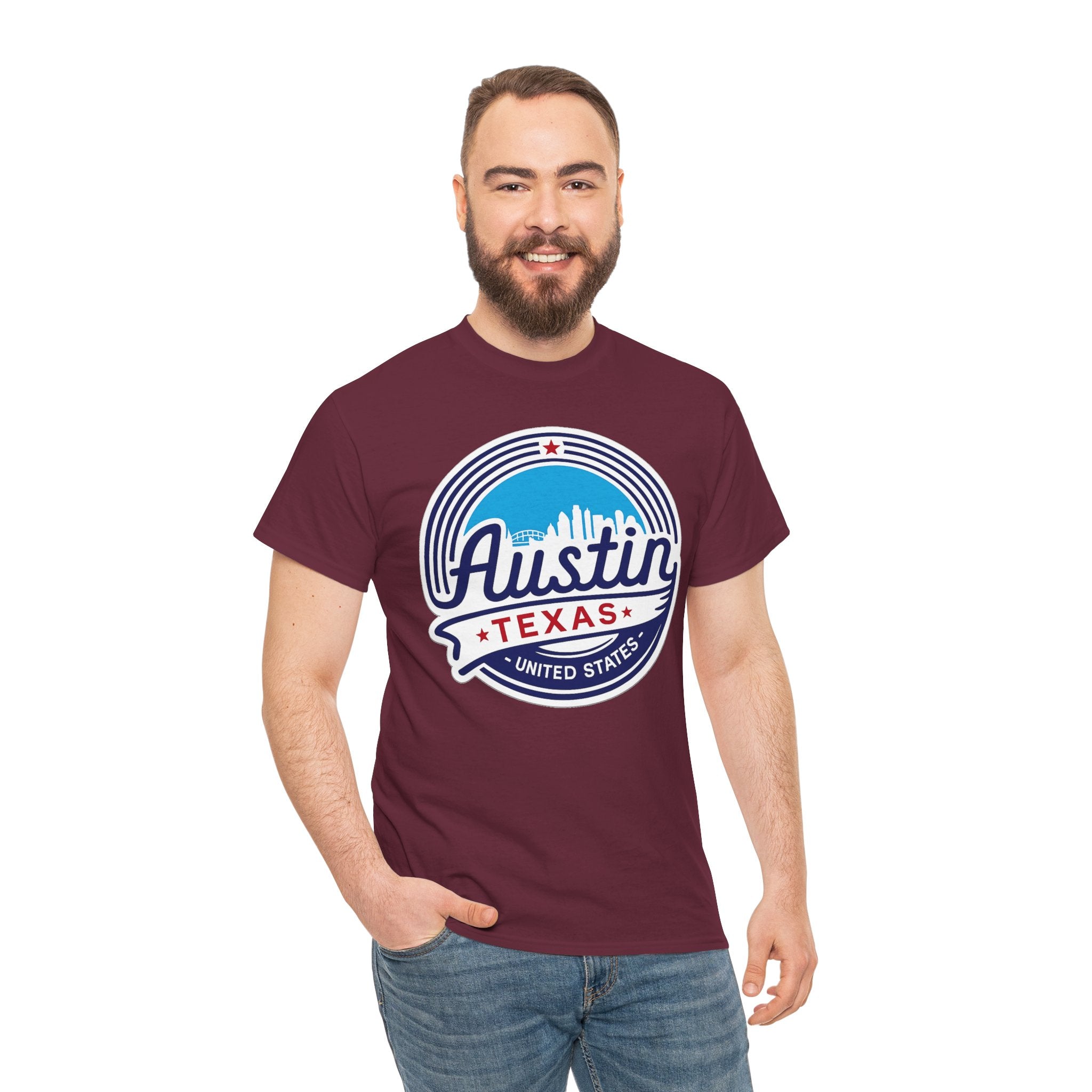 Austin Texas Retro Skyline T-Shirt — Vintage City Pride Tee