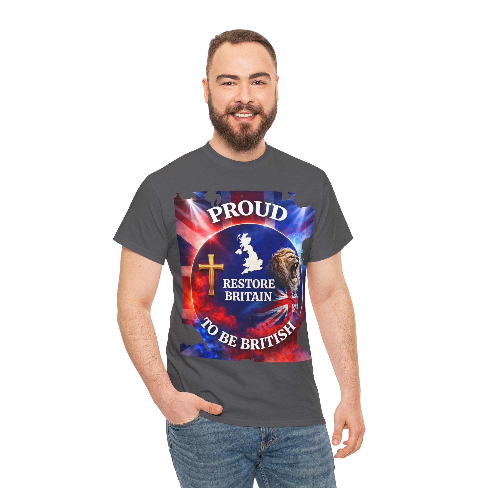 Proud to Be British Restore Britain Cotton T‑Shirt